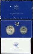 1986 Statue of Liberty 2-Piece BU Commemorative Set w/Box