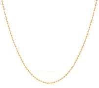18kt Yellow gold beaded chain necklace