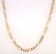 14kt Yellow gold figaro chain necklace