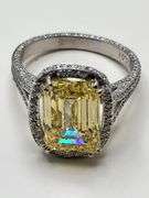 Very High Quality Platinum 5.03 Carat Certified Lab Diamond Ring