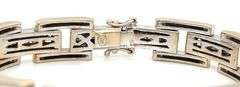 18KT White Gold Princess Cut Diamond Link Bracelet 8.25 Inches with Certificate