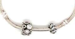 925 Sterling silver Pandora bracelet with 2 charms