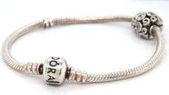 925 Sterling silver Pandora bracelet with 2 charms
