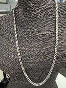 Ruthenium Plated 925 Sterling Silver 4.9mm Miami Cuban Chain Slash Diamond-Cut Italy Necklace 24"