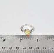 Sterling Silver Opal Gemstone Ring with Cubic Zirconia Accents