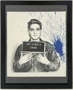 Highly Collectible Mr. Brainwash Signed Elvis Screenprint