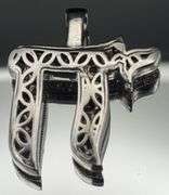 14K WHITE GOLD 1.75CTW LAB DIAMOND "HI" PENDANT