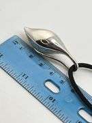 Michael Dawkins 925 Sterling Silver Sculptural TearDrop Pendant With Black Cord Necklace