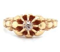 Sweet 14K YG Vintage Diamond Ring