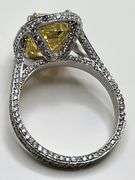 Very High Quality Platinum 5.03 Carat Certified Lab Diamond Ring
