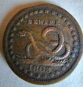 1863 Andrew Jackson/ Serpent CW Token