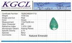 Huge Certified 1730 Ct Natural Mined Emerald From The Earth  Solitaire