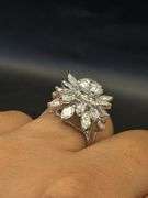 6.78ctw Natural Earth-Mined Diamond Statement Ring | Solid Platinum (10g)