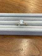 I.G.I CERTIFIED 14K Yellow Gold Round Brilliant Diamond Solitaire Engagement Ring