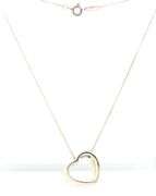 925 Sterling silver Tiffany & Co heart shaped pendant on chain