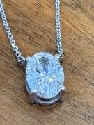 I.G.I CERTIFIED 3.00 CARATS LAB GROWN DIAMOND NECKLACE14K WHITE GOLD