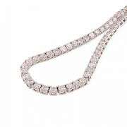 PLATINUM GH COLOR SI TO I CLARITY DIAMOND TENNIS NECKLACE 14.72 C.T.W.