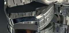 Rolex Datejust II 41mm Stainless Steel Ref: 116300 Custom Diamond Watch