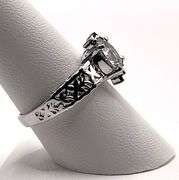 Extraordinary 3 Ct VVs1 Near Flawless Bright White VVS1 Fire Moissanite  Ring