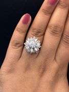6.78ctw Natural Earth-Mined Diamond Statement Ring | Solid Platinum (10g)