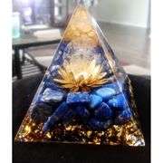 White Crystal and Lapis Lazuli Pyramid