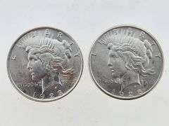 1923 & 1925 Silver Peace Dollars