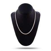 PLATINUM GH COLOR SI TO I CLARITY DIAMOND TENNIS NECKLACE 14.72 C.T.W.