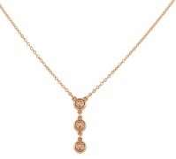 Tiffany & Co. 0.15ctw Diamond by the Yard Triple Stone Necklace in 18K
