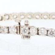14K WHITE GOLD HI COLOR SI TO I CLARITY DIAMOND TENNIS BRACELET 9.22 C.T.W.