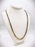 Huge 41.6 Gram 14 Kt Gold Plated Byzantine Rolo Link Chain Necklace