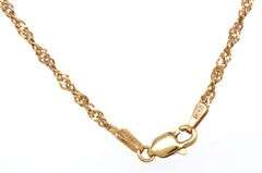 Pretty 18K YG 24" Singapore Link Necklace