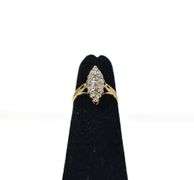 Sparkling 14K Yellow Gold Diamond Cluster Ring