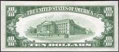 1934-C $10 Federal Reserve Note Philadelphia District Choice AU