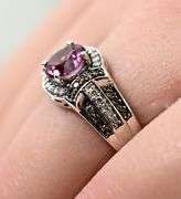Feminine 14K  Pink Tourmaline & Diamond Ring