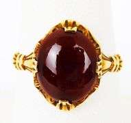 Antique 10K Gold Carnelian Ring, Size 7.5