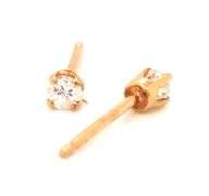 14kt Yellow gold 0.08ctw diamond stud earrings