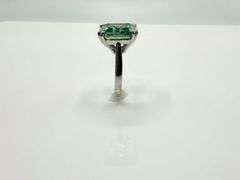Extraodinary Large 16.35 Ct Russian Color Change Lab Simulated Alexandrite Asscher Cut Ring