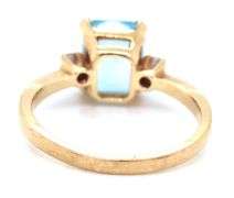 Feminine 10K YG Blue Topaz Ring