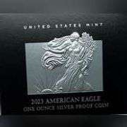 2023 W Proof Silver Eagle with Box & Paper