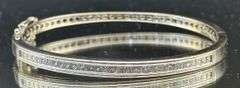 1.55CTW PRINCESS CUT DIAMOND CHANNEL BANGLE BRACELET