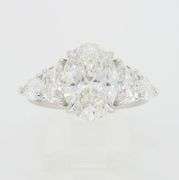 4.68CTW Certified Oval Diamond Ring