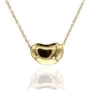 Tiffany&Co. Elsa Peretti 18K 750 Solid Yellow Gold Bean Design Pendant Necklace