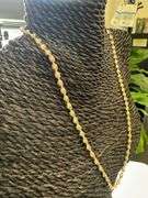 Gold Plated Sterling Silver Magic Twist Rope Chain 4mm Solid 925 Italy 2 Tone Necklace 20"
