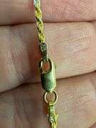 Sterling Silver Diamond-Cut Tri-Color Rope Chain 1.7mm 925 Gold Plated Necklace 18"