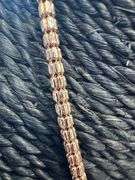 Sterling Silver 2-Tone Rose Gold Plated Diamond-Cut Bead Tube Chain 4mm 925 Italy 18"