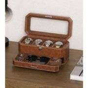 Leather 4 Slot Watch Display Box