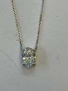 I.G.I CERTIFIED 3.00 CARATS LAB GROWN DIAMOND NECKLACE14K WHITE GOLD