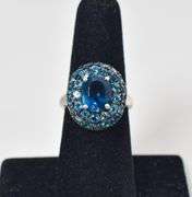Sterling Silver Topaz Gemstone Ring