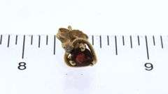 10kt Yellow gold heart shaped stud earrings