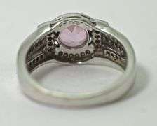 Feminine 14K  Pink Tourmaline & Diamond Ring